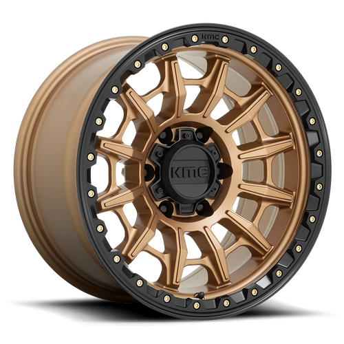 KMC KM547 CARNAGE Matte Bronze W/ Black Lip 17x9 -12 6x139.7mm 106.1mm