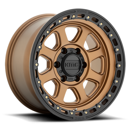 KMC KM548 CHASE Matte Bronze W/ Black Lip 20x9 0 5x127mm 71.5mm