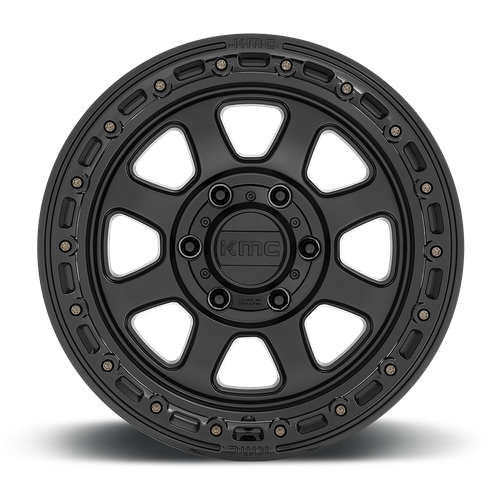 KMC KM548 CHASE Satin Black W/ Gloss Black Lip 20x9 +18 8x180mm 124.2mm