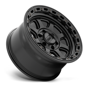 KMC KM548 CHASE Satin Black W/ Gloss Black Lip 20x9 +18 6x139.7mm 106.1mm