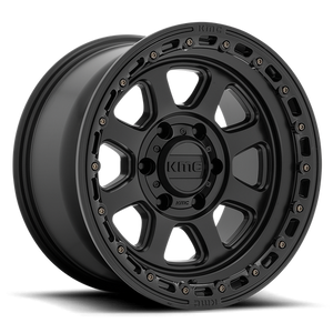 KMC KM548 CHASE Satin Black W/ Gloss Black Lip 17x9 -12 5x127mm 71.5mm