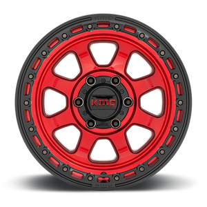 KMC KM548 CHASE Candy Red W/ Black Lip 20x9 +18 5x127mm 71.5mm