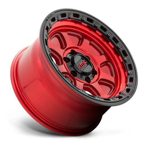KMC KM548 CHASE Candy Red W/ Black Lip 20x9 +18 5x127mm 71.5mm
