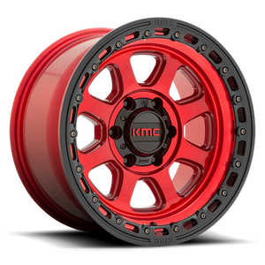 KMC KM548 CHASE Candy Red W/ Black Lip 18x9 0 8x170mm 125.1mm
