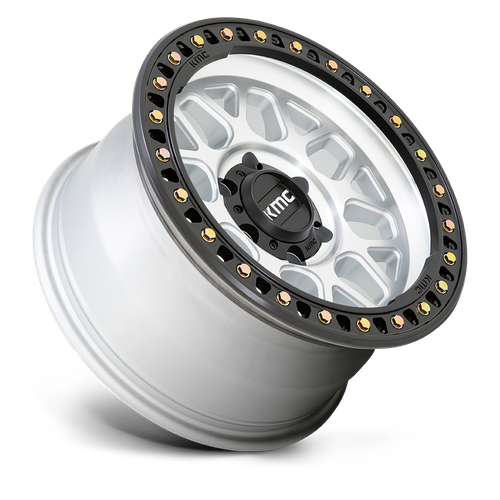 KMC KM549 GRS Machined W/ Satin Black Lip 20x9 +18 6x139.7mm 106.1mm