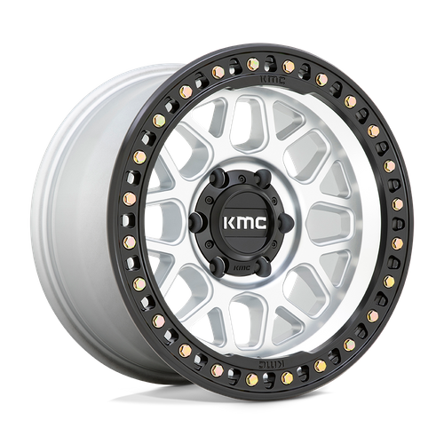 KMC KM549 GRS Machined W/ Satin Black Lip 20x9 +18 6x139.7mm 106.1mm