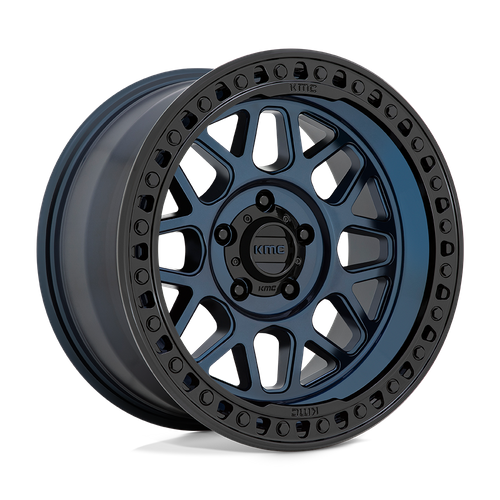 KMC KM549 GRS Midnight Blue W/ G-black Lip 17x9 0 6x139.7mm 106.1mm