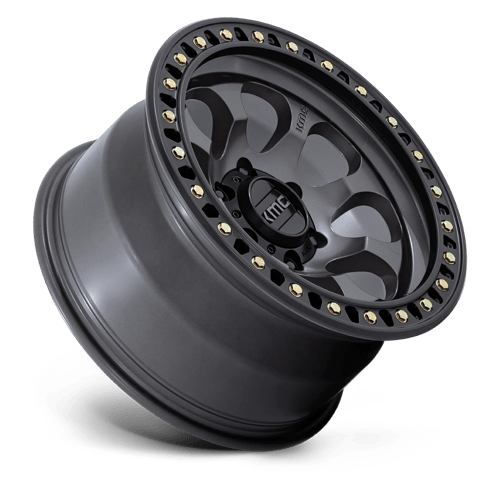 KMC KM550 RIOT SBL Anthracite W/ Satin Black Lip 18x9 +18 6x135mm 87.1mm - Wheelwiz