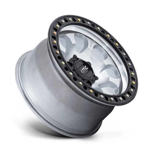 KMC KM550 RIOT SBL Machined W/ Satin Black Lip 18x9 +18 6x139.7mm 106.1mm - Wheelwiz