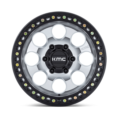 KMC KM550 RIOT SBL Machined W/ Satin Black Lip 17x8.5 +10 5x127mm 71.5mm