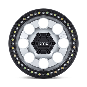 KMC KM550 RIOT SBL Machined W/ Satin Black Lip 18x9 +18 6x114.3mm 66.1mm - Wheelwiz
