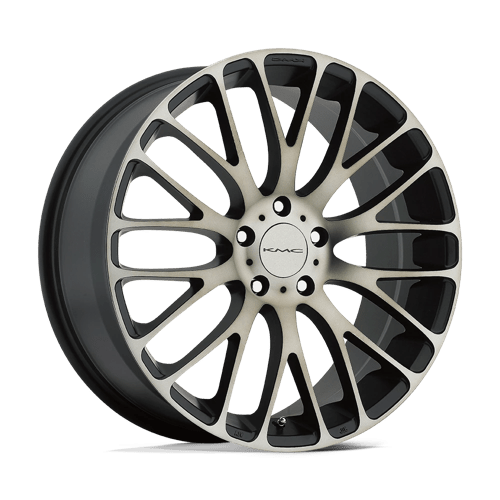 KMC KM693 MAZE Satin Black W/ Machined Face And Tinted Clear 20x8.5 +40 5x112mm 72.6mm - Wheelwiz
