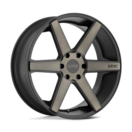KMC KM704 DISTRICT TRUCK Matte Black W/ Dark Tint 20x8.5 +15 6x139.7mm 106.1mm - Wheelwiz
