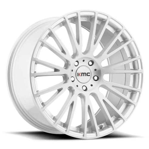 KMC KM706 IMPACT Brushed Silver 20x8.5 +25 5x112mm 66.6mm - Wheelwiz