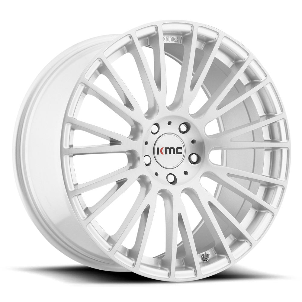 KMC KM706 IMPACT Brushed Silver 20x8.5 +25 5x120mm 74.1mm - WheelWiz