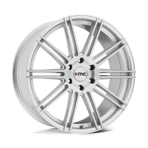 KMC KM707 CHANNEL Brushed Silver 20x9 +30 5x120mm 74.1mm - Wheelwiz