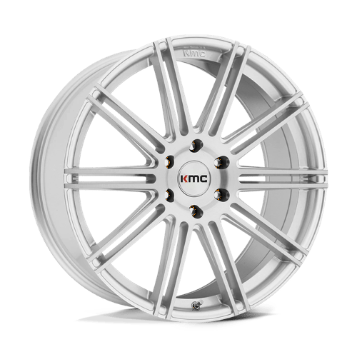 KMC KM707 CHANNEL Brushed Silver 20x9 +30 5x120mm 74.1mm - Wheelwiz