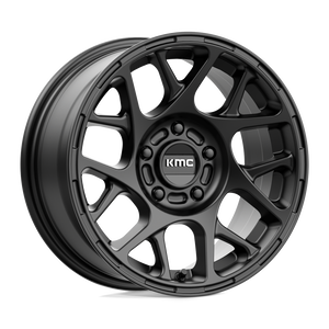 KMC KM708 BULLY Satin Black 16x7.5 +30 5x110mm 72.6mm - WheelWiz