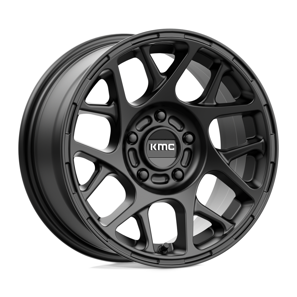 KMC KM708 BULLY Satin Black 15x7 +10 5x100mm 72.6mm - WheelWiz