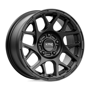 KMC KM708 BULLY Satin Black 16x7.5 +30 5x110mm 72.6mm - WheelWiz