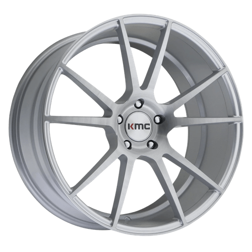 KMC KM709 FLUX Brushed Silver 20x8.5 +25 5x120mm 74.1mm - WheelWiz