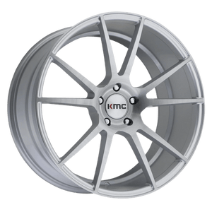 KMC KM709 FLUX Brushed Silver 20x8.5 +25 5x120mm 74.1mm - WheelWiz