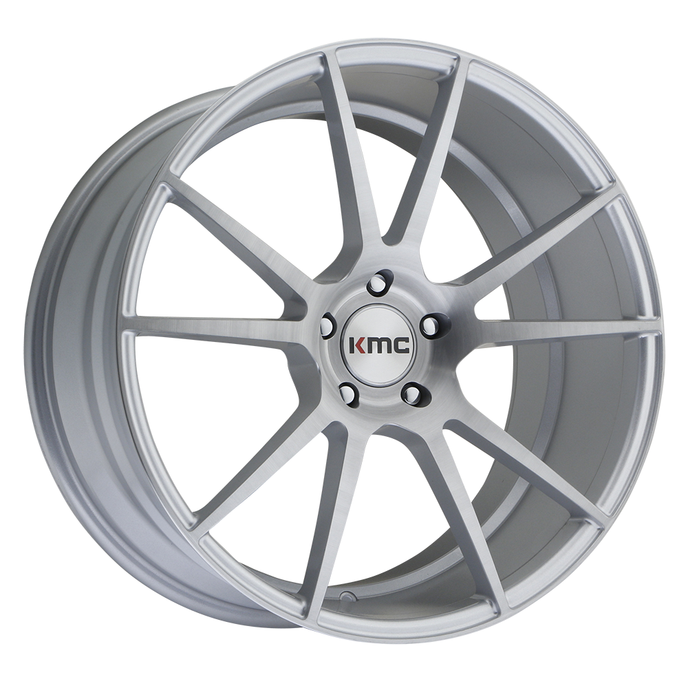 KMC KM709 FLUX Brushed Silver 20x10 +40 5x120mm 74.1mm - WheelWiz