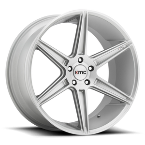 KMC KM711 PRISM Brushed Silver 20x9 +35 5x114.3mm 72.6mm - WheelWiz