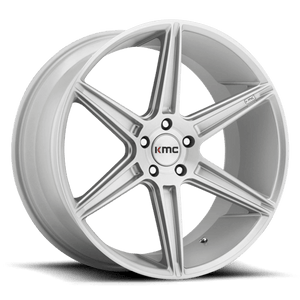 KMC KM711 PRISM Brushed Silver 22x9 +20 5x120mm 74.1mm - WheelWiz