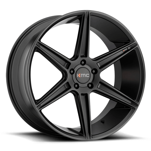 KMC KM711 PRISM Satin Black 22x9 +20 5x120mm 74.1mm - WheelWiz