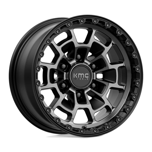 KMC KM718 SUMMIT Satin Black W/ Gray Tint 16x8 0 6x120mm 66.9mm - Wheelwiz