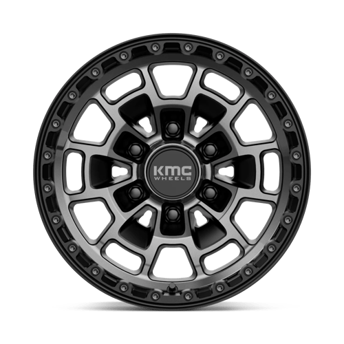 KMC KM718 SUMMIT Satin Black W/ Gray Tint 16x8 0 6x120mm 66.9mm - Wheelwiz