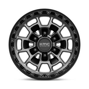 KMC KM718 SUMMIT Satin Black W/ Gray Tint 16x8 0 6x139.7mm 106.1mm - Wheelwiz