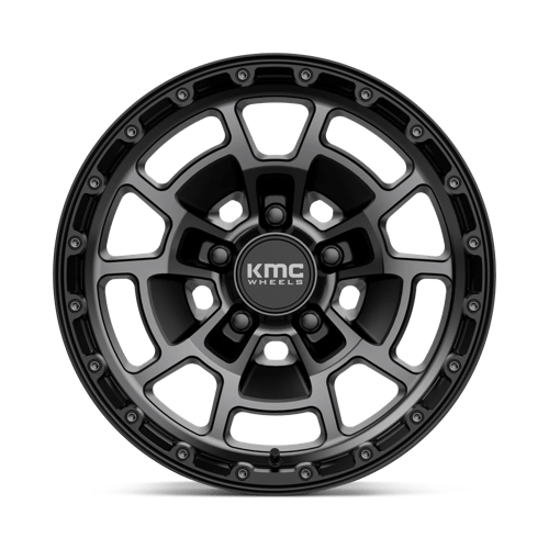 KMC KM718 SUMMIT Satin Black W/ Gray Tint 17x8.5 0 5x127mm 71.5mm - Wheelwiz