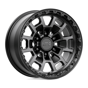 KMC KM718 SUMMIT Satin Black W/ Gray Tint 17x8.5 0 6x135mm 87.1mm - Wheelwiz
