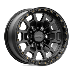 KMC KM718 SUMMIT Satin Black 17x8.5 0 6x139.7mm 106.1mm - Wheelwiz