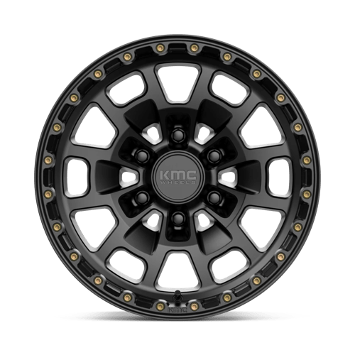 KMC KM718 SUMMIT Satin Black 17x8.5 0 6x139.7mm 106.1mm - Wheelwiz