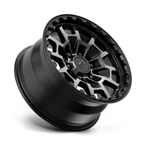 KMC KM718 SUMMIT Satin Black W/ Gray Tint 17x8.5 +18 6x139.7mm 106.1mm - Wheelwiz