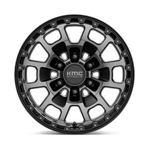 KMC KM718 SUMMIT Satin Black W/ Gray Tint 17x8.5 +18 6x139.7mm 106.1mm - Wheelwiz