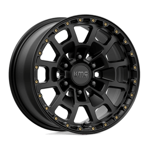 KMC KM718 SUMMIT Satin Black 17x8.5 +18 6x139.7mm 106.1mm - Wheelwiz