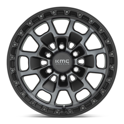 KMC KM718 SUMMIT Satin Black W/ Gray Tint 17x8.5 0 5x127mm 71.5mm