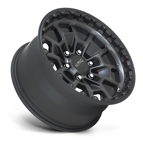 KMC KM718 SUMMIT Satin Black W/ Gray Tint 16x8 0 6x139.7mm 106.1mm