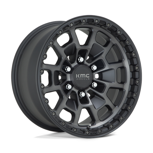 KMC KM718 SUMMIT Satin Black W/ Gray Tint 17x8.5 0 6x139.7mm 106.1mm