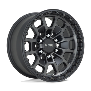 KMC KM718 SUMMIT Satin Black W/ Gray Tint 17x8.5 0 6x139.7mm 106.1mm