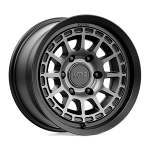KMC KM719 CANYON Satin Black W/ Gray Tint 17x8 +20 6x139.7mm 106.1mm - Wheelwiz