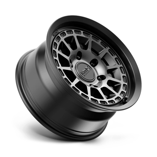 KMC KM719 CANYON Satin Black W/ Gray Tint 16x8 0 6x139.7mm 106.1mm - Wheelwiz