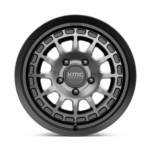 KMC KM719 CANYON Satin Black W/ Gray Tint 17x8 +35 5x114.3mm 72.6mm - Wheelwiz