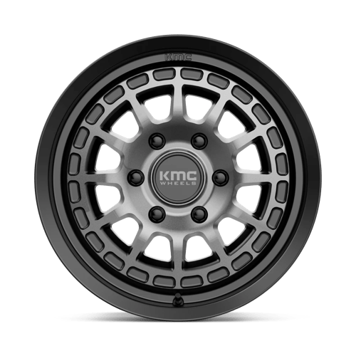 KMC KM719 CANYON Satin Black W/ Gray Tint 17x8 +35 6x139.7mm 100.3mm - Wheelwiz