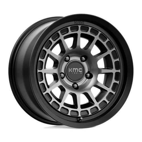 KMC KM719 CANYON Satin Black W/ Gray Tint 17x8.5 0 5x127mm 71.5mm - Wheelwiz