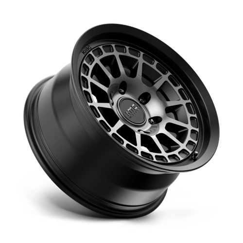 KMC KM719 CANYON Satin Black W/ Gray Tint 17x8.5 0 6x139.7mm 106.1mm - Wheelwiz